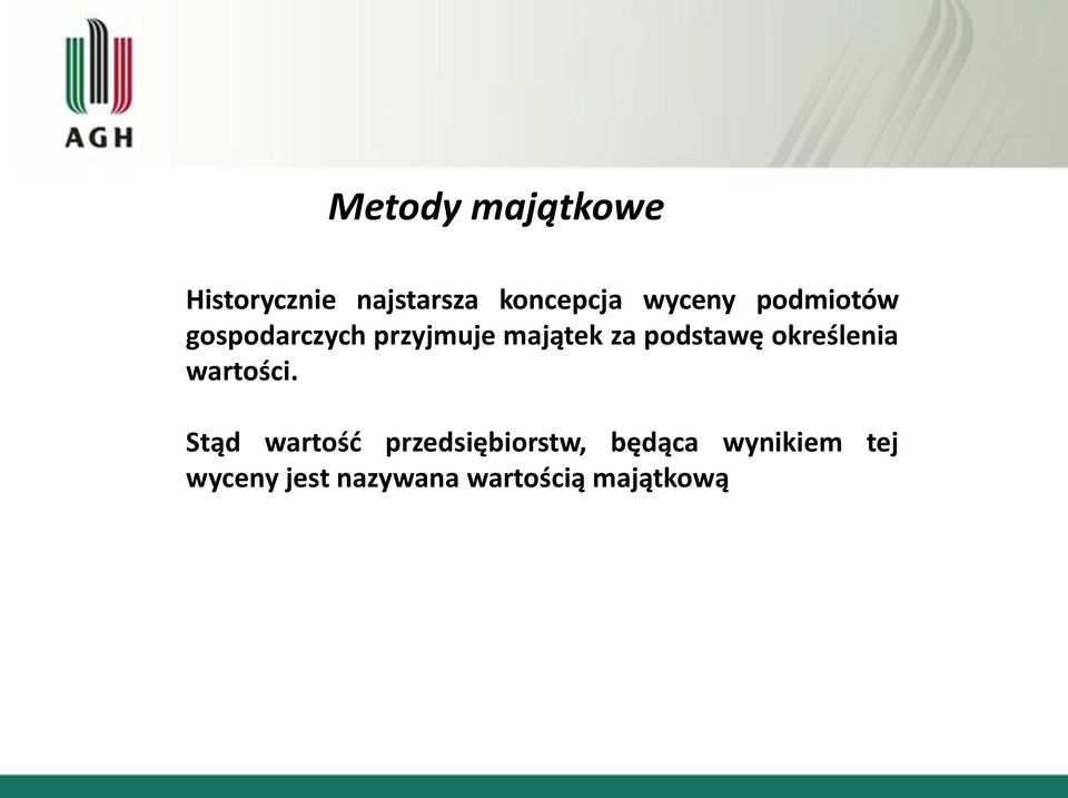 podstawę określenia wartości.