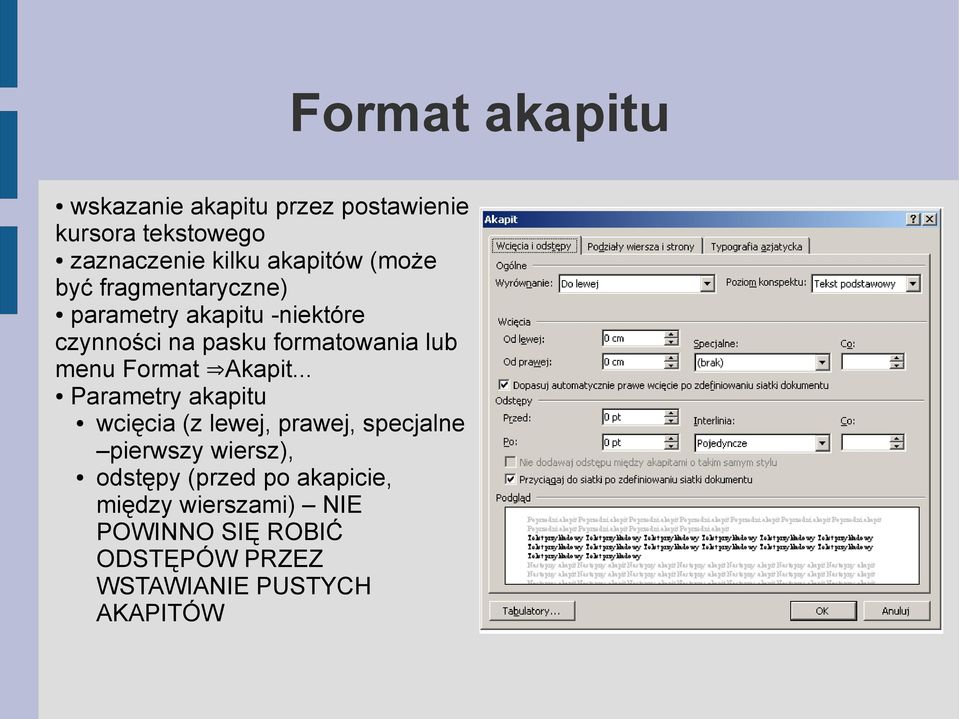 Format Akapit.