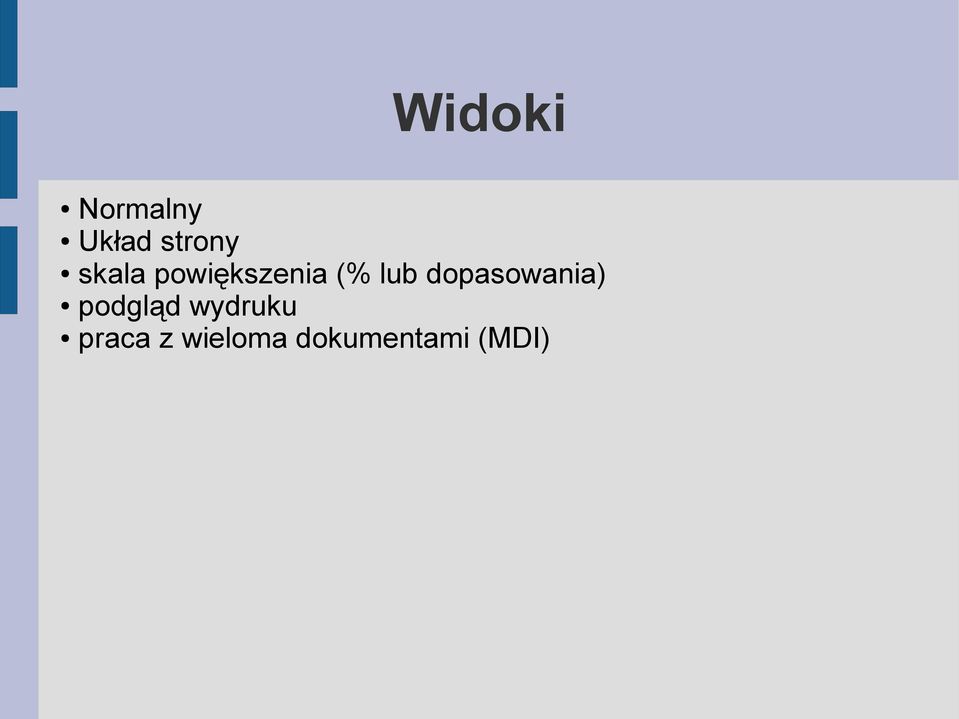 dopasowania) podgląd wydruku