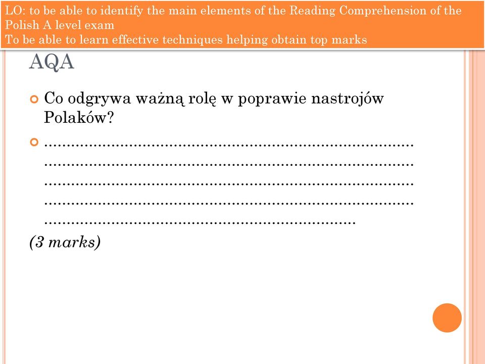 poprawie nastrojów