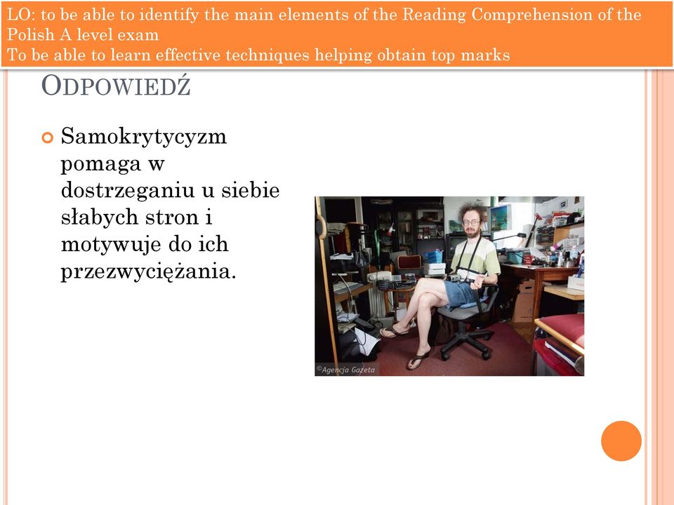 siebie słabych stron i