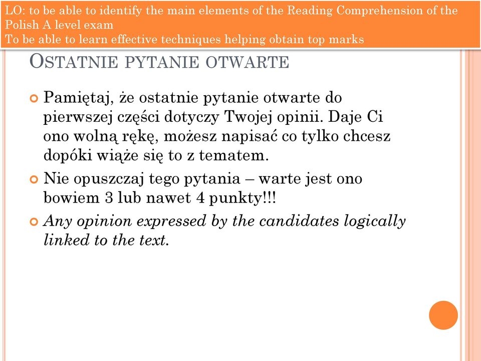 Daje Ci ono wolną rękę, możesz napisać co tylko chcesz dopóki wiąże się to z