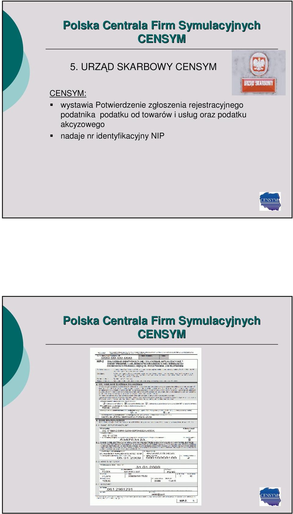 rejestracyjnego podatnika podatku od