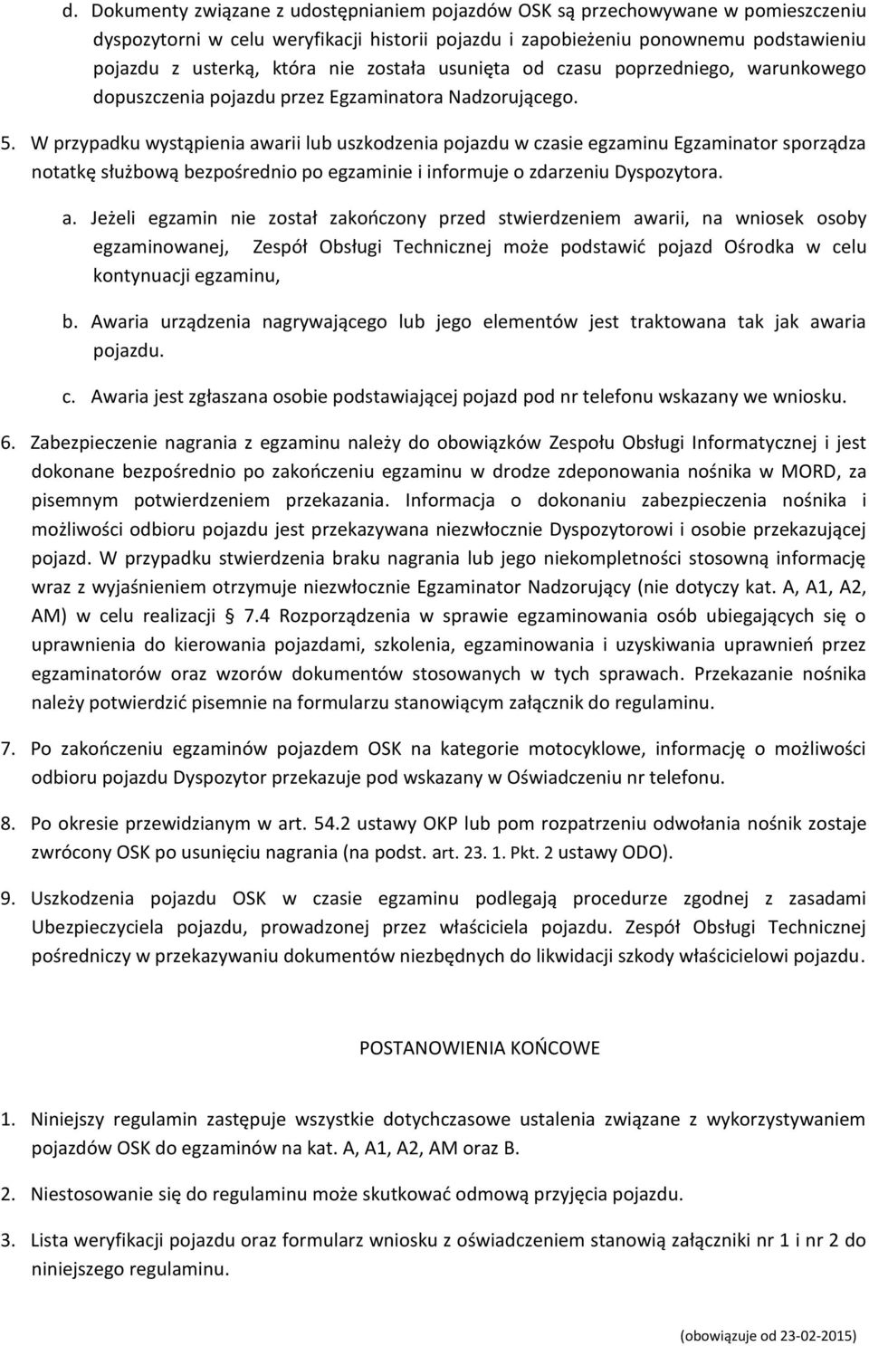 W przypadku wystąpienia aw