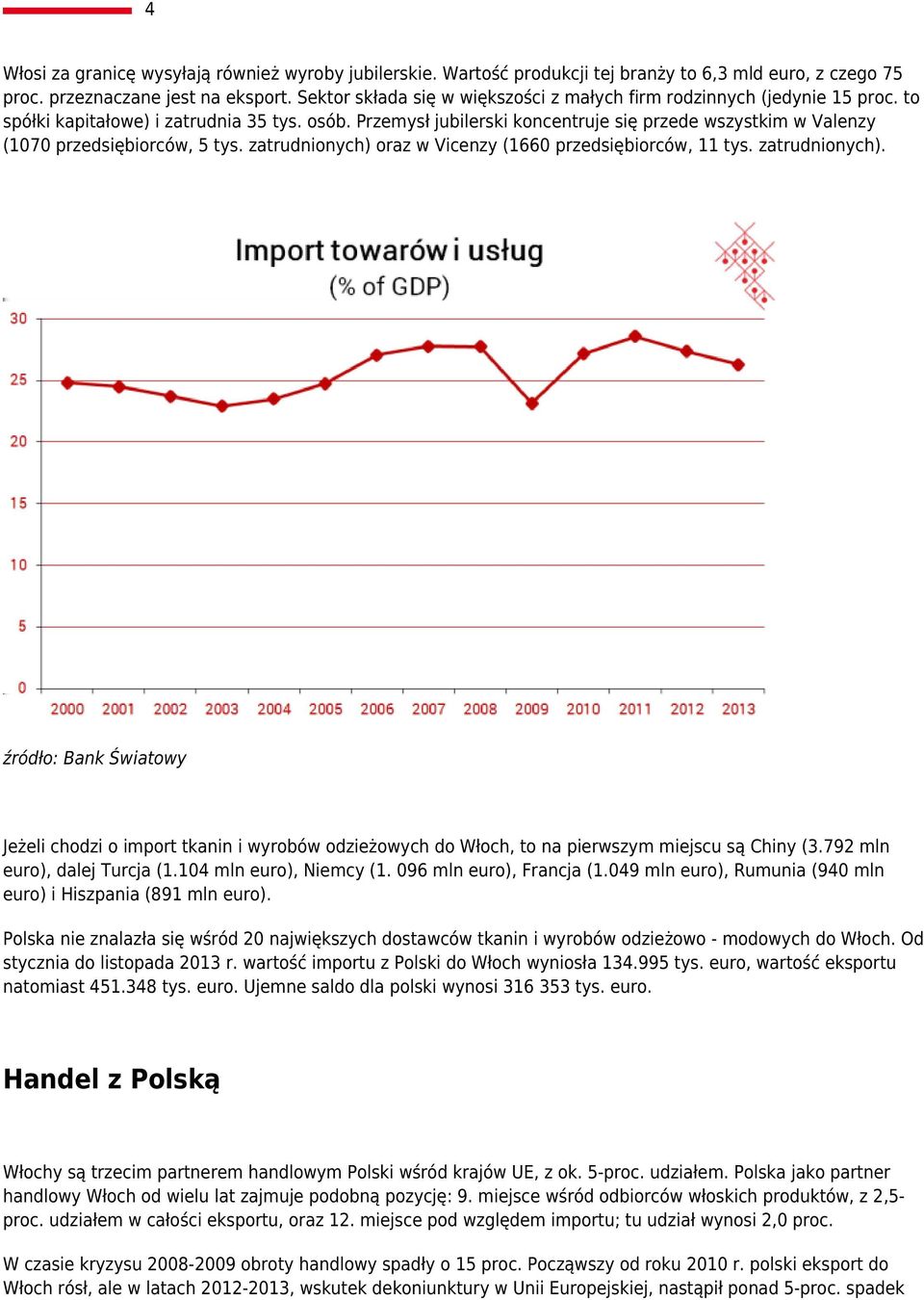 Przemysł jubilerski koncentruje się przede wszystkim w Valenzy (100 przedsiębiorców, 5 tys. zatrudnionych) 