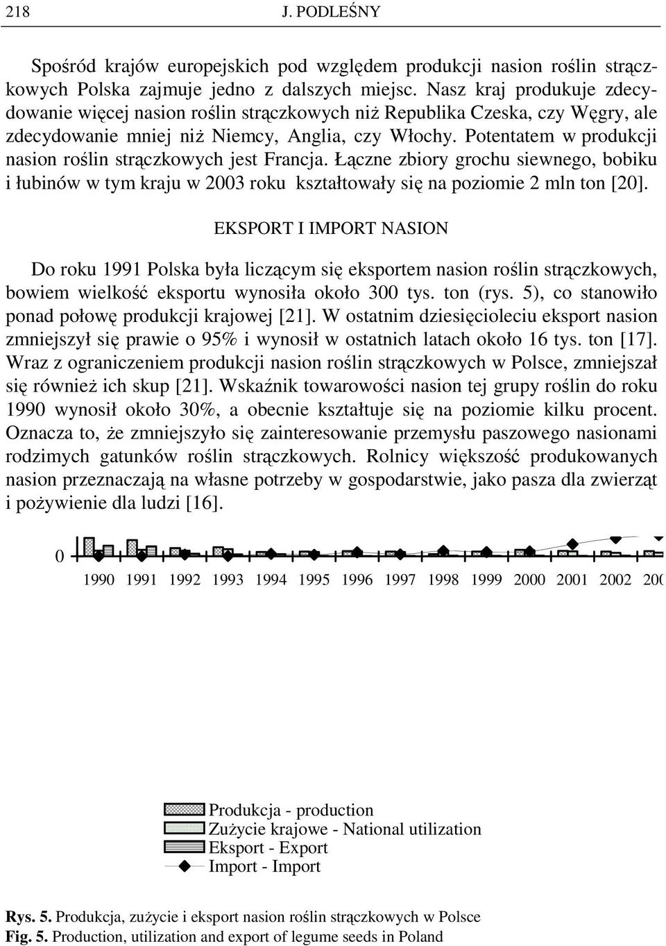 Potentatem w produkcji nasion roślin strączkowych jest Francja. Łączne zbiory grochu siewnego, bobiku i łubinów w tym kraju w 23 roku kształtowały się na poziomie 2 mln ton [2].