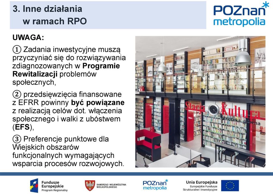 EFRR powinny być powiązane z realizacją celów dot.
