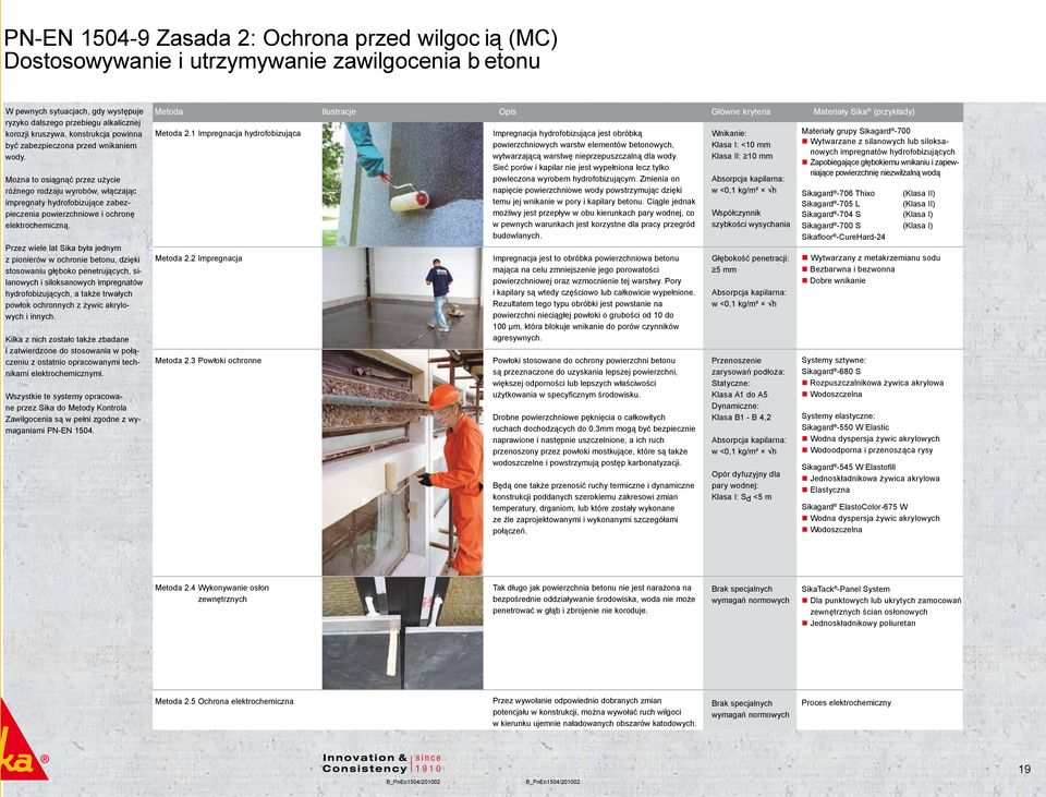Można to osiągnąć przez użycie różnego rodzaju wyrobów, włączając impregnaty hydrofobizujące zabezpieczenia powierzchniowe i ochronę elektrochemiczną.