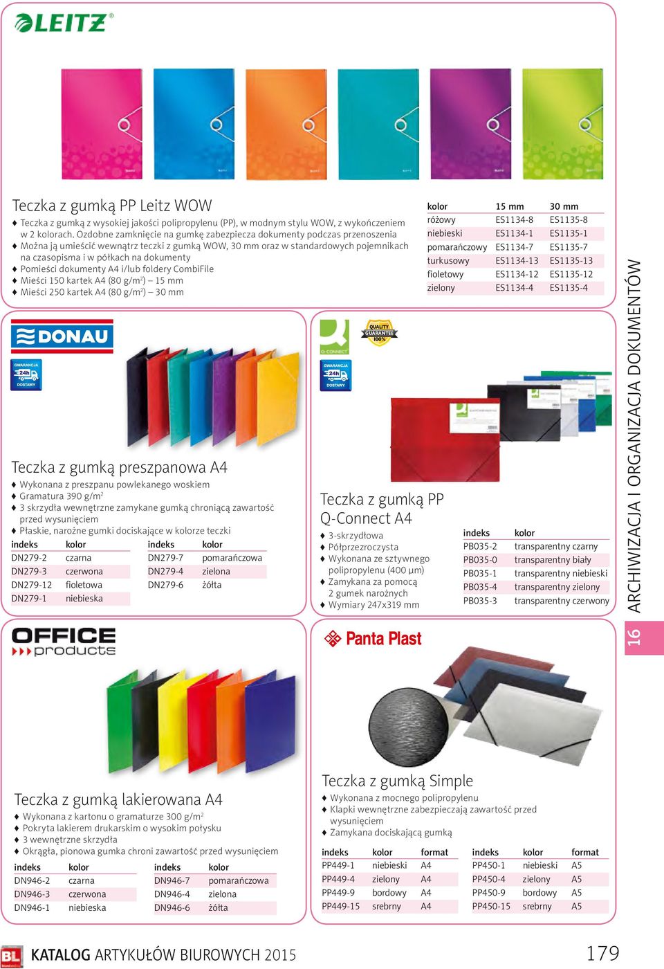 Pomieści dokumenty A4 i/lub foldery CombiFile Mieści 150 kartek A4 (0 g/m 2 ) 15 mm Mieści 250 kartek A4 (0 g/m 2 ) 30 mm Teczka z gumką preszpanowa A4 Wykonana z preszpanu powlekanego woskiem