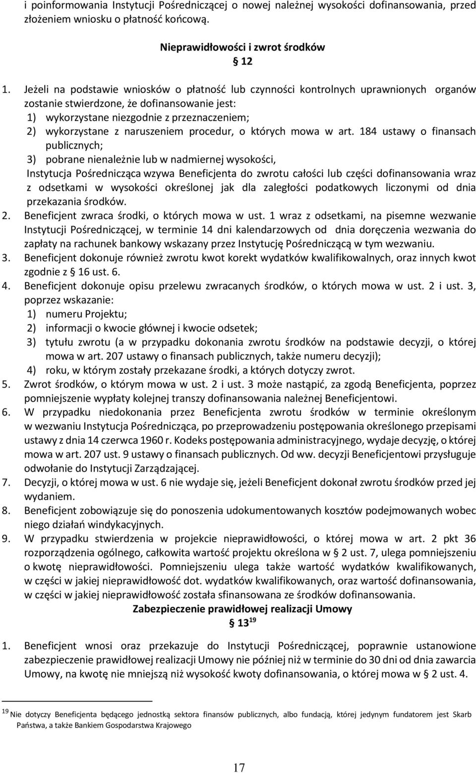 naruszeniem procedur, o których mowa w art.
