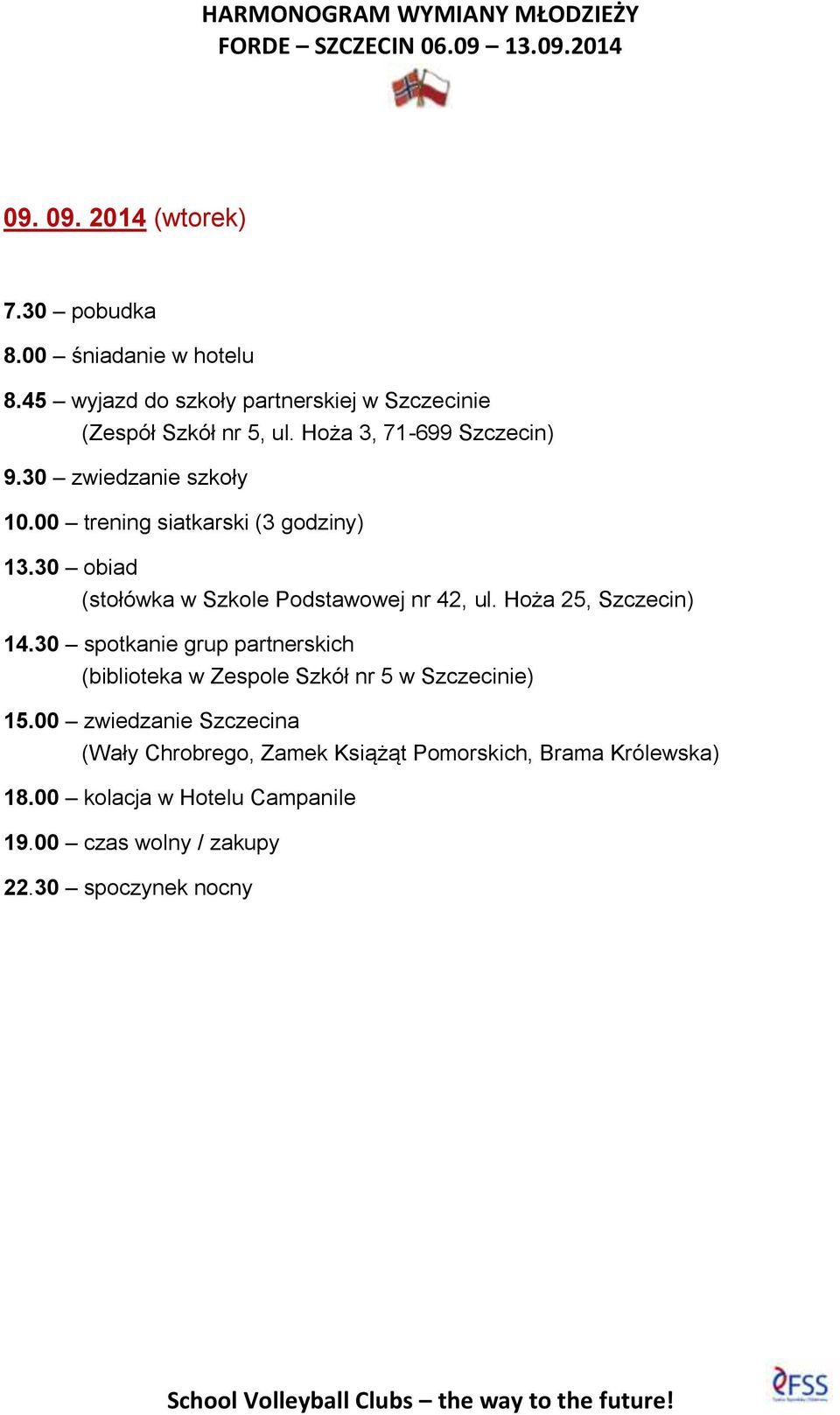 00 trening siatkarski (3 godziny) 15.