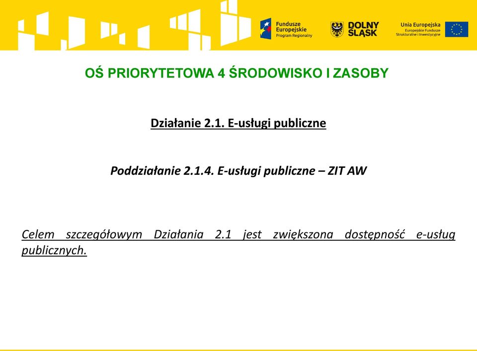 E-usługi publiczne ZIT AW Celem szczegółowym