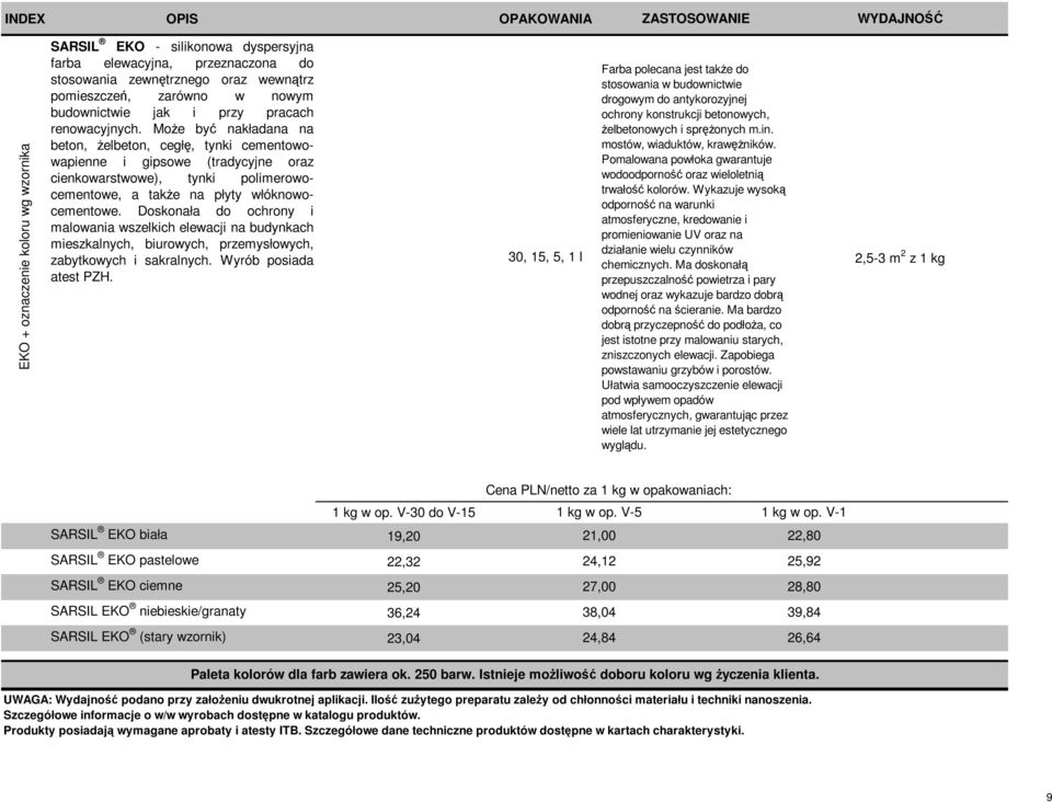 Może być nakładana na beton, żelbeton, cegłę, tynki cementowowapienne i gipsowe (tradycyjne oraz cienkowarstwowe), tynki polimerowocementowe, a także na płyty włóknowocementowe.