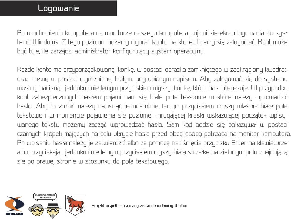 Każde konto ma przyporządkowaną ikonkę, w postaci obrazka zamkniętego w zaokrąglony kwadrat, oraz nazwę w postaci wyróżnionej białym, pogrubionym napisem.