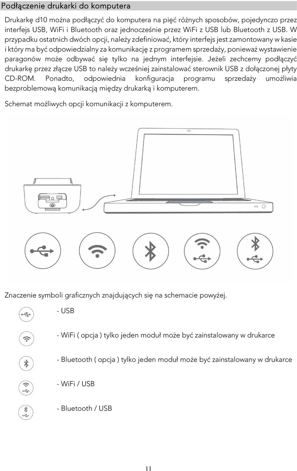 W przypadku ostatnich dwóch opcji, należy zdefiniować, który interfejs jest zamontowany w kasie i który ma być odpowiedzialny za komunikację z programem sprzedaży, ponieważ wystawienie paragonów może