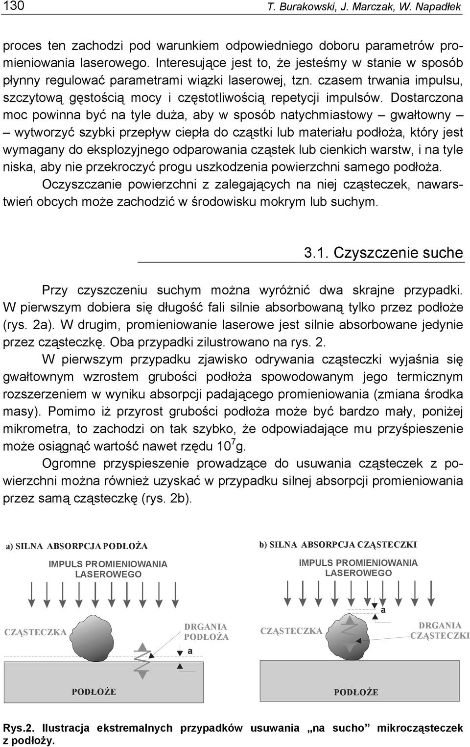 Dostarczona moc powinna być na tyle duża, aby w sposób natychmiastowy gwałtowny wytworzyć szybki przepływ ciepła do cząstki lub materiału podłoża, który jest wymagany do eksplozyjnego odparowania