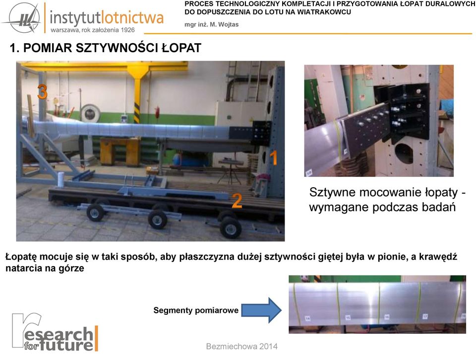 sposób, aby płaszczyzna dużej sztywności giętej była