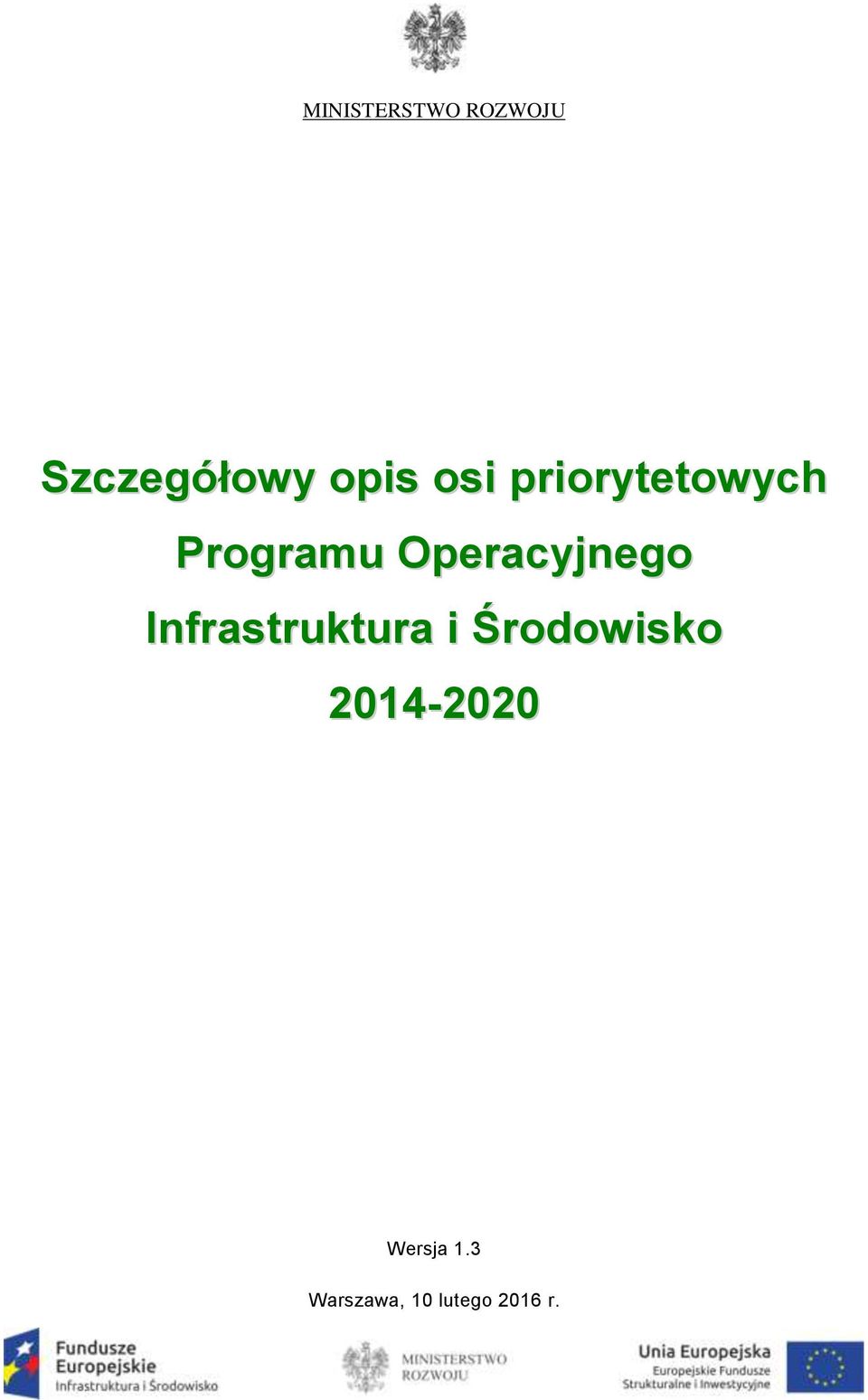 Operacyjnego Infrastruktura i