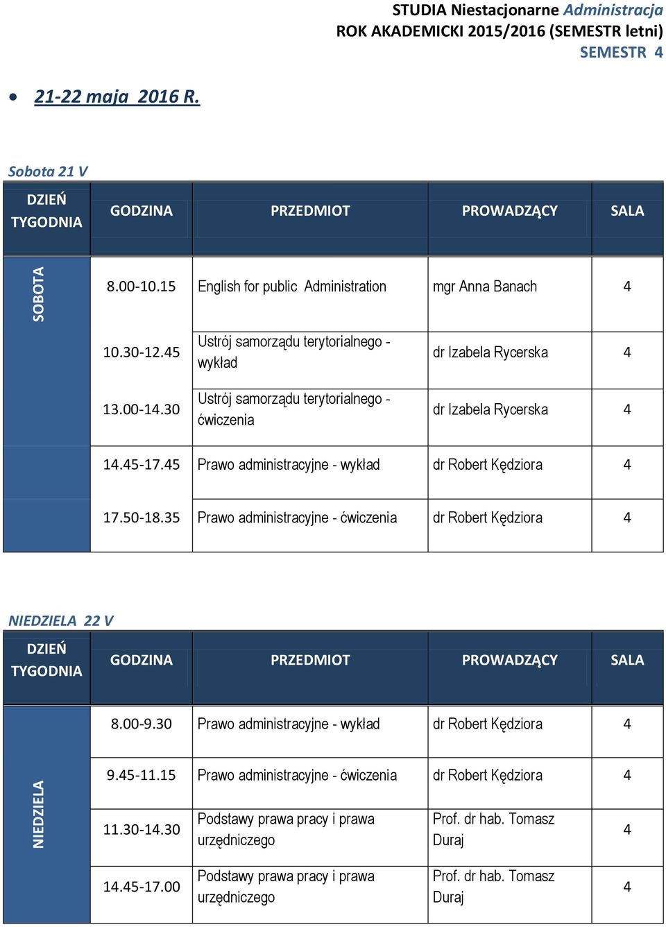 5 Prawo administracyjne - dr Robert Kędziora 17.50-18.