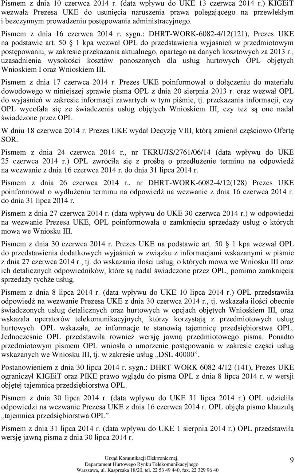 : DHRT-WORK-6082-4/12(121), Prezes UKE na podstawie art.