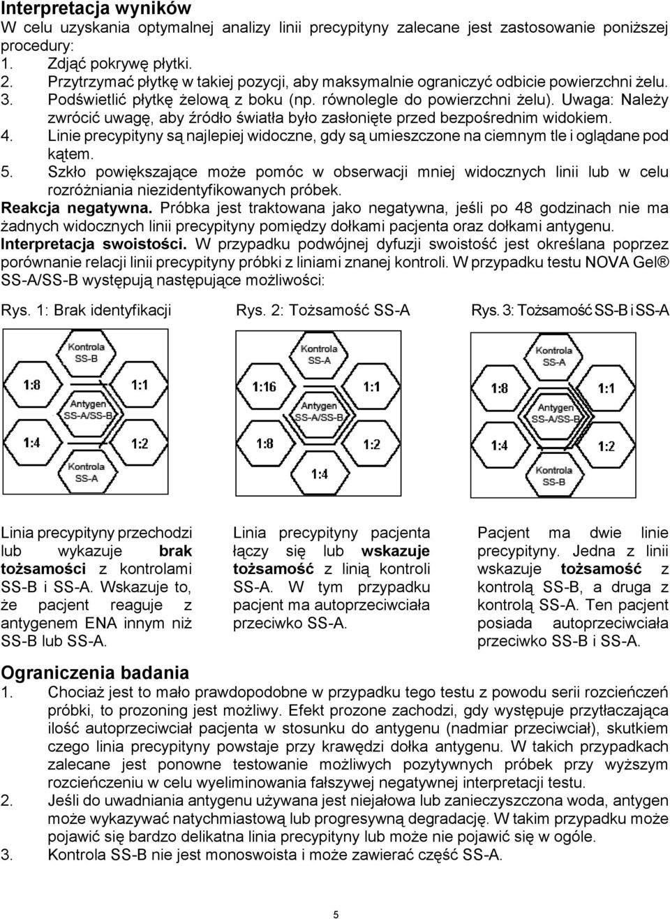 Uwaga: Należy zwrócić uwagę, aby źródło światła było zasłonięte przed bezpośrednim widokiem. 4. Linie precypityny są najlepiej widoczne, gdy są umieszczone na ciemnym tle i oglądane pod kątem. 5.