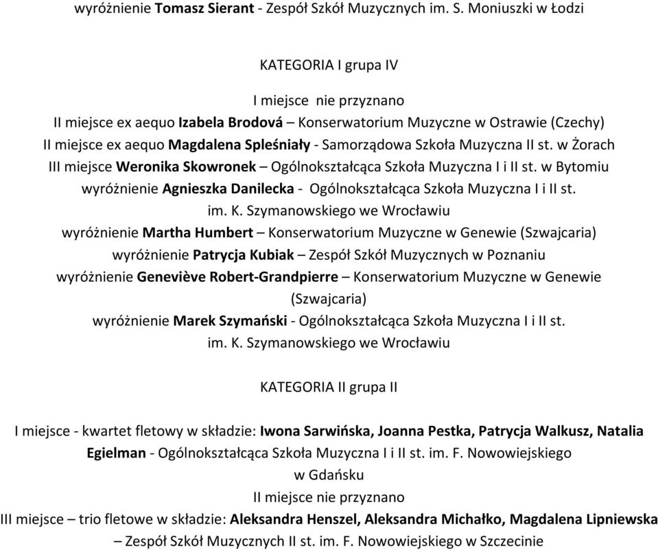kół Muzycznych im. S.