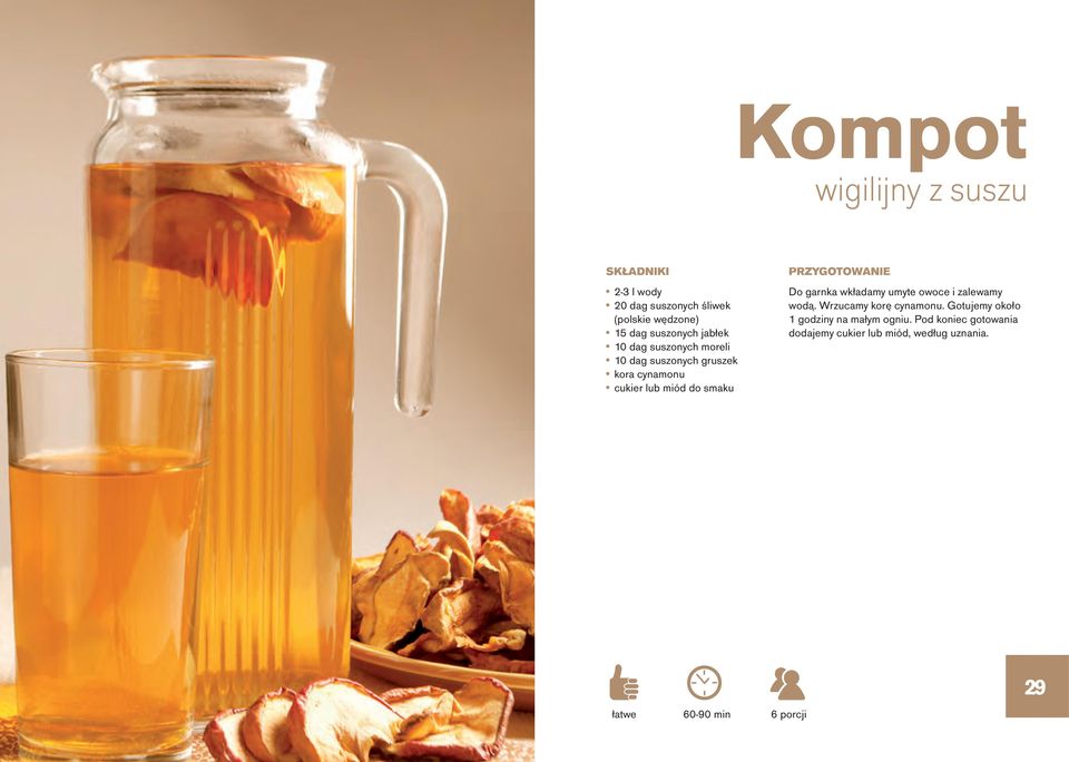 garnka wkładamy umyte owoce i zalewamy wodą. Wrzucamy korę cynamonu.