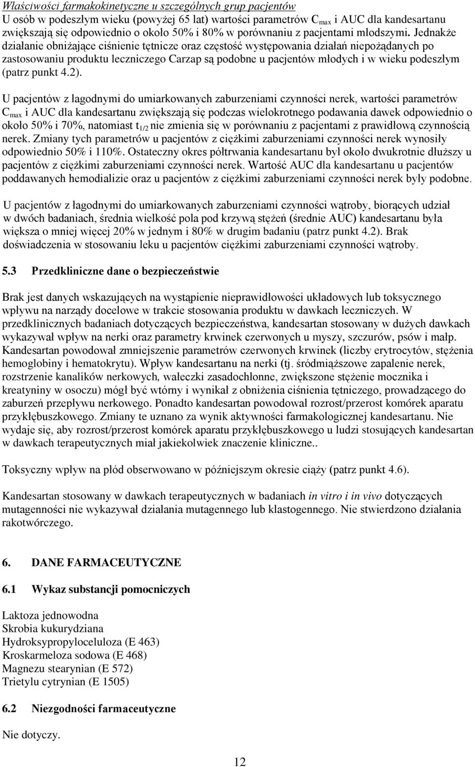 Jednakże działanie obniżające ciśnienie tętnicze oraz częstość występowania działań niepożądanych po zastosowaniu produktu leczniczego Carzap są podobne u pacjentów młodych i w wieku podeszłym (patrz