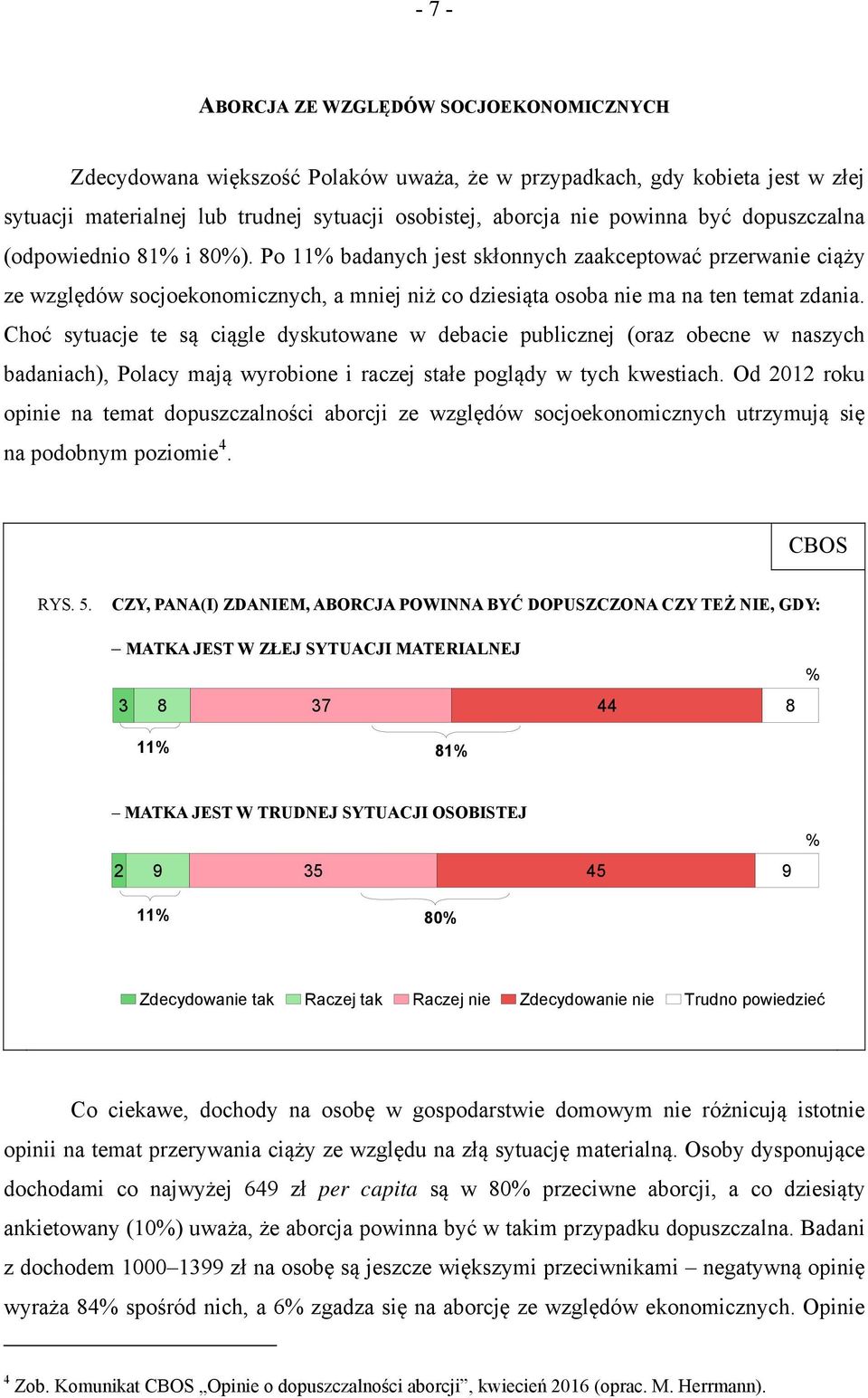 Choć sytuacje te są ciągle dyskutowane w debacie publicznej (oraz obecne w naszych badaniach), Polacy mają wyrobione i raczej stałe poglądy w tych kwestiach.