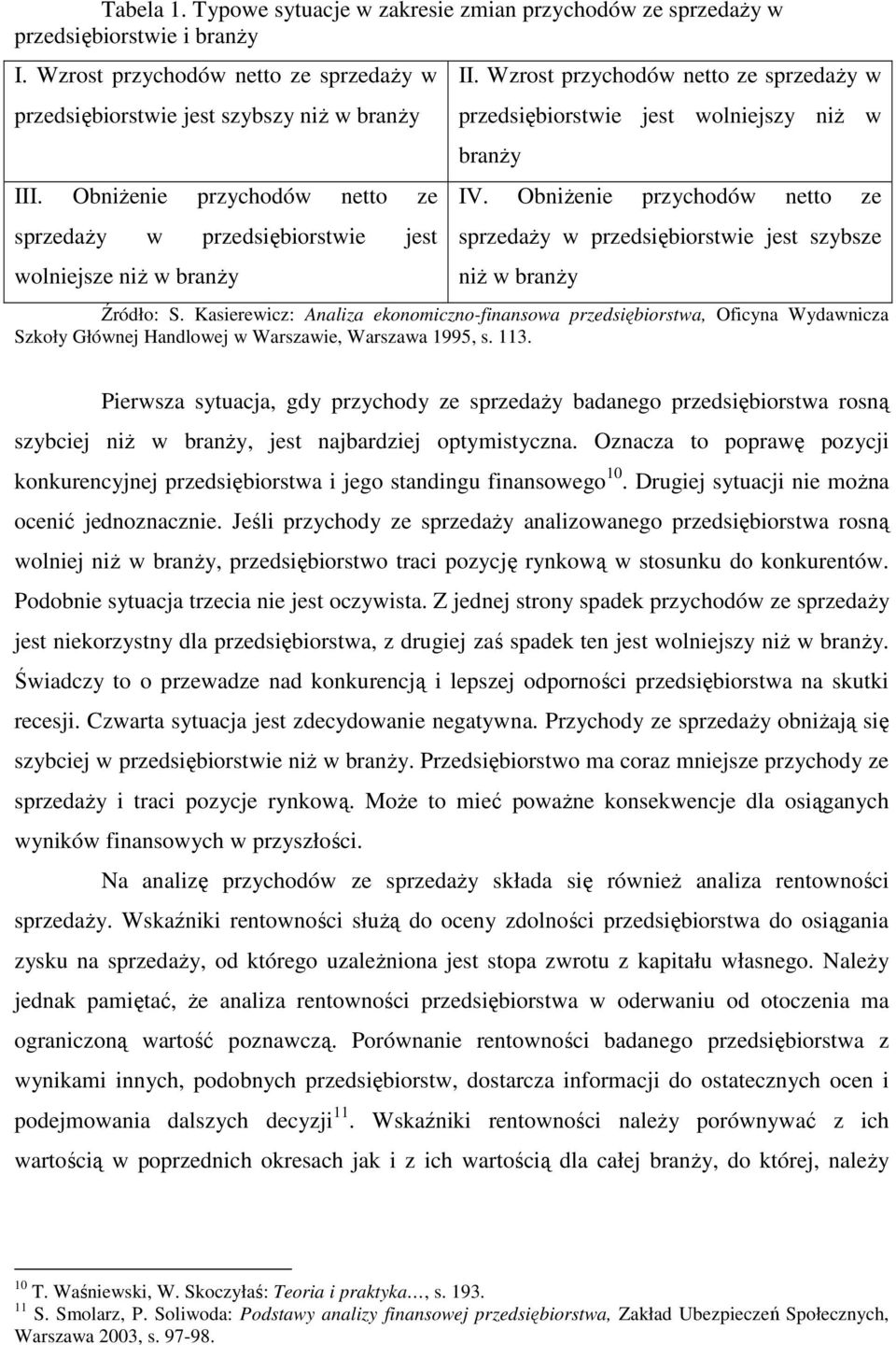 ObniŜenie przychodów netto ze sprzedaŝy w przedsiębiorstwie jest szybsze niŝ w branŝy Źródło: S.