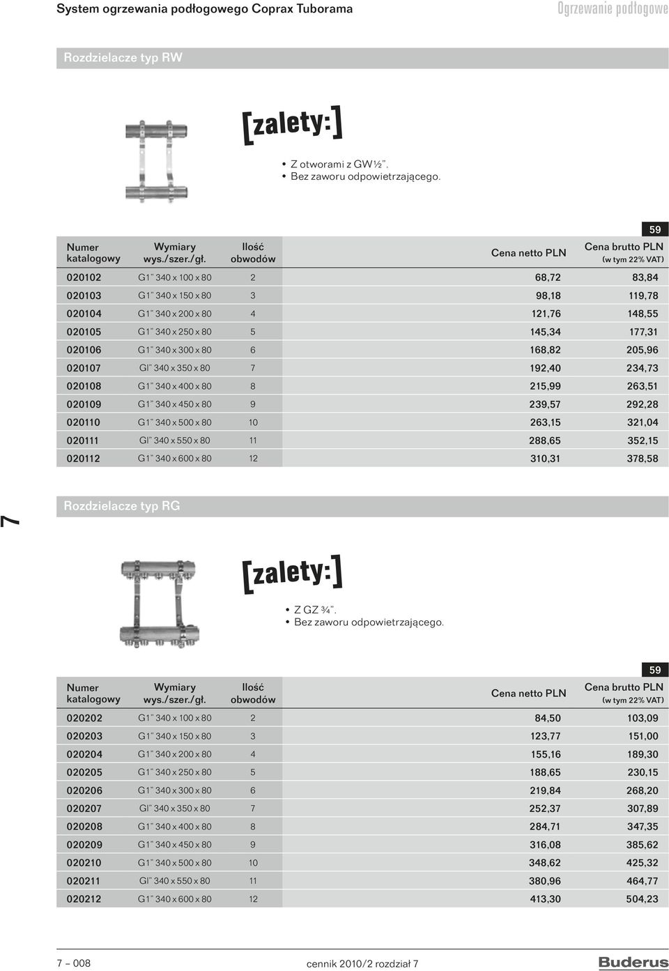 205,96 02010 Gl 340 x 350 x 80 192,40 234,3 020108 G1 340 x 400 x 80 8 215,99 263,51 020109 G1 340 x 450 x 80 9 239,5 292,28 020110 G1 340 x 500 x 80 10 263,15 321,04 020111 Gl 340 x 550 x 80 11