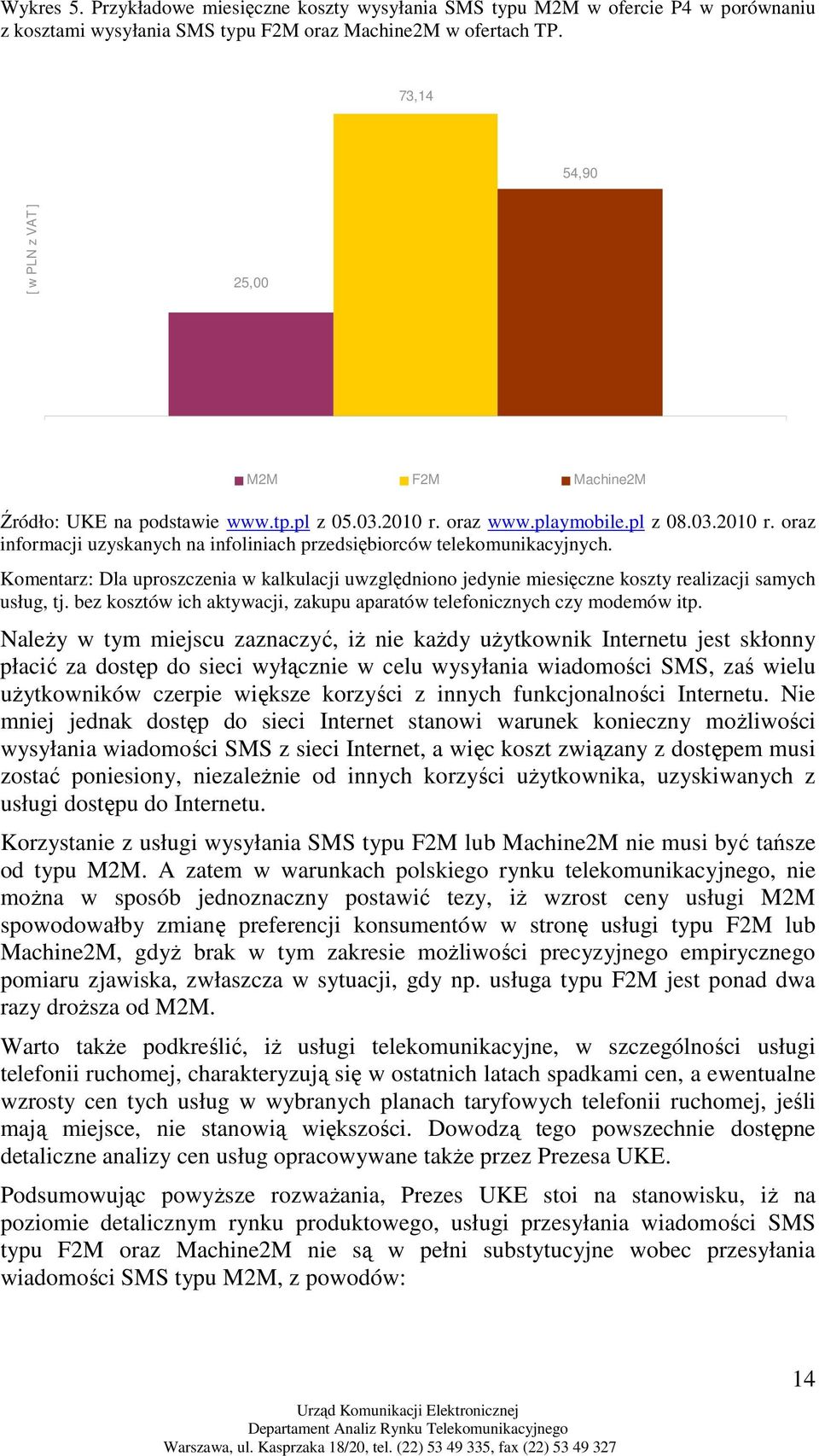 Komentarz: Dla uproszczenia w kalkulacji uwzględniono jedynie miesięczne koszty realizacji samych usług, tj. bez kosztów ich aktywacji, zakupu aparatów telefonicznych czy modemów itp.