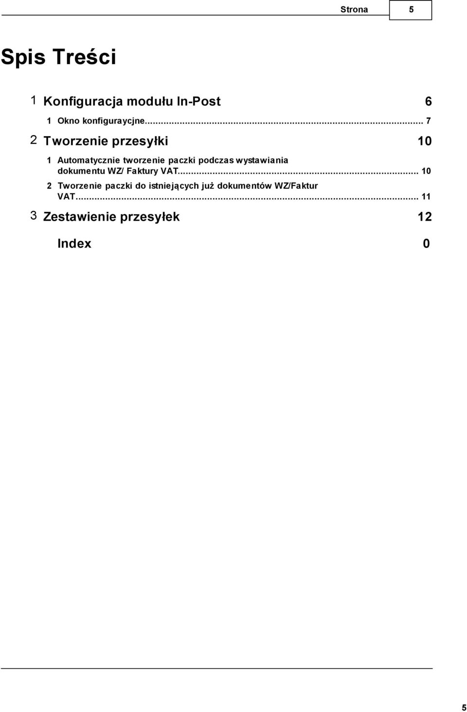 paczki podczas wystawiania dokumentu.