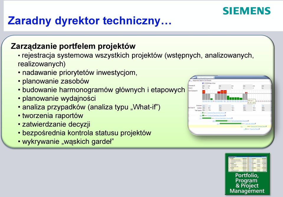 harmonogramów głównych i etapowych planowanie wydajności analiza przypadków (analiza typu