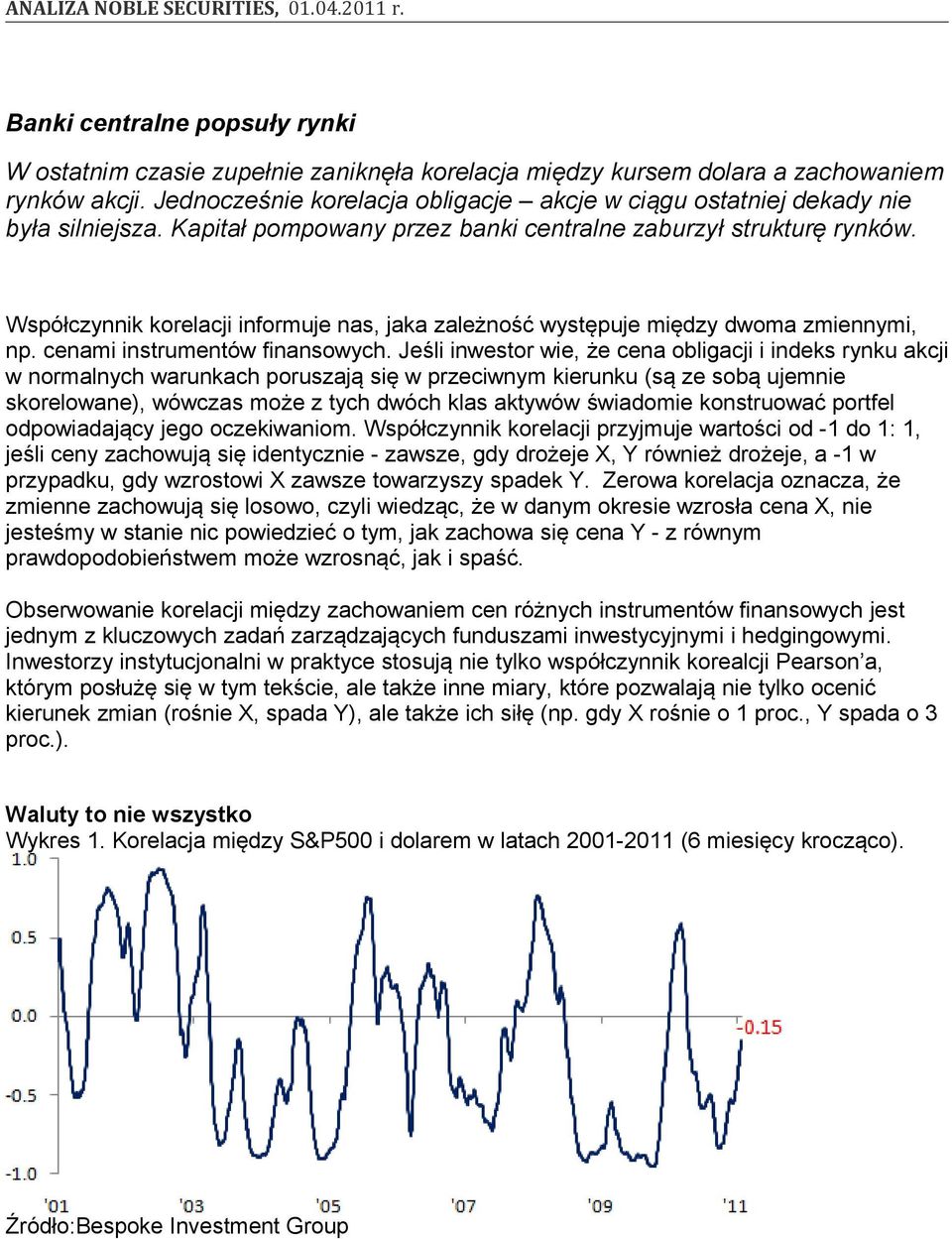 Współczynnik korelacji informuje nas, jaka zależność występuje między dwoma zmiennymi, np. cenami instrumentów finansowych.