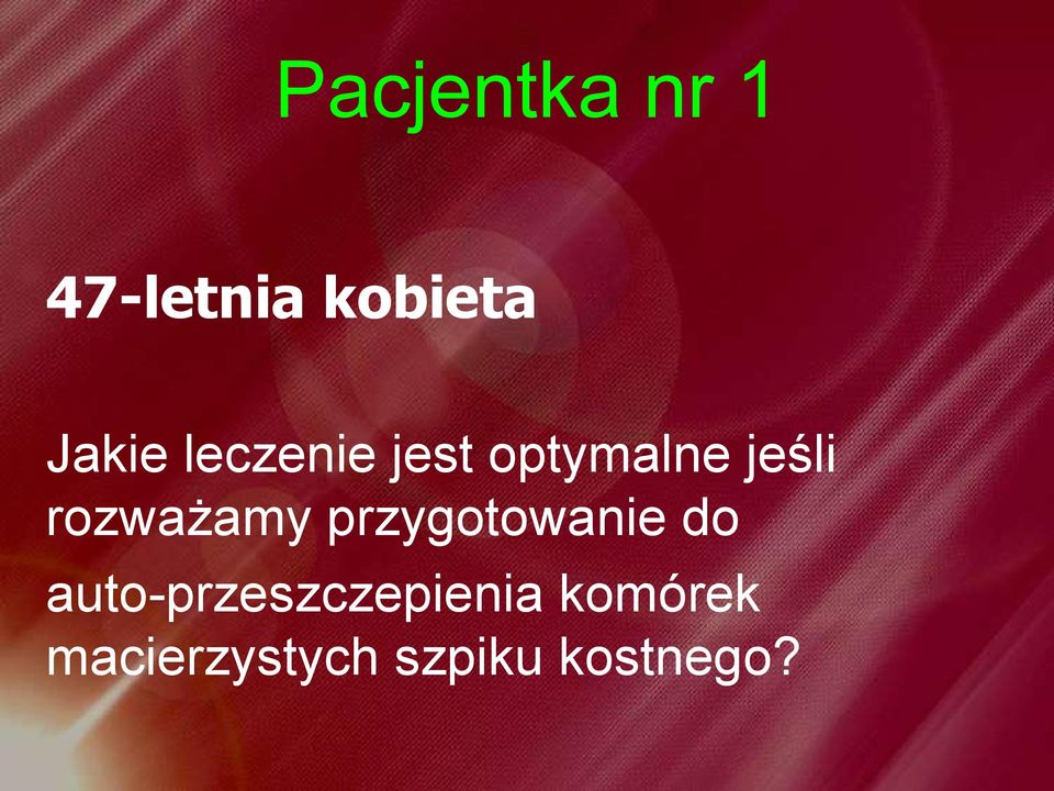 rozważamy przygotowanie do