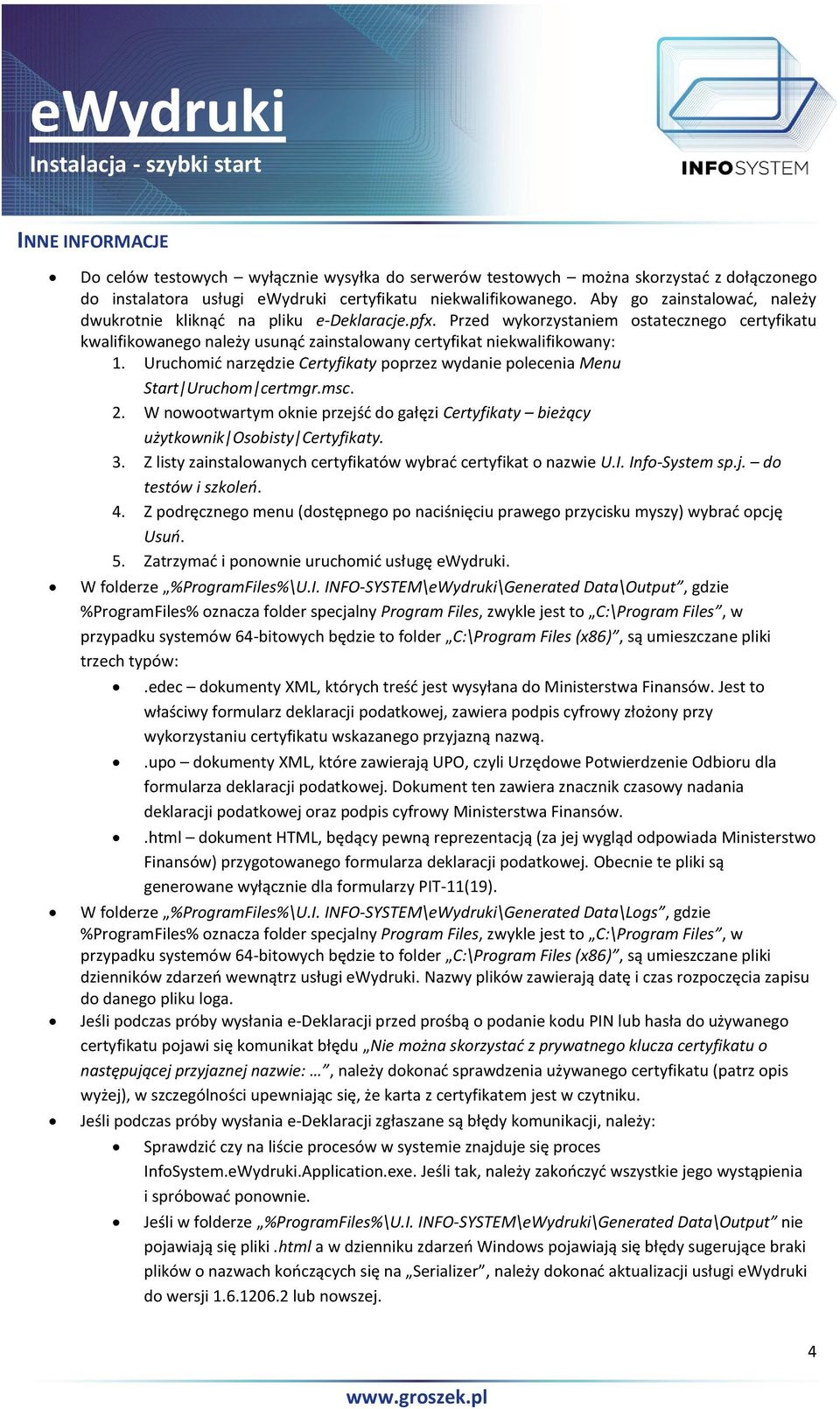 Uruchomić narzędzie Certyfikaty poprzez wydanie polecenia Menu Start Uruchom certmgr.msc. 2. W nowootwartym oknie przejść do gałęzi Certyfikaty bieżący użytkownik Osobisty Certyfikaty. 3.