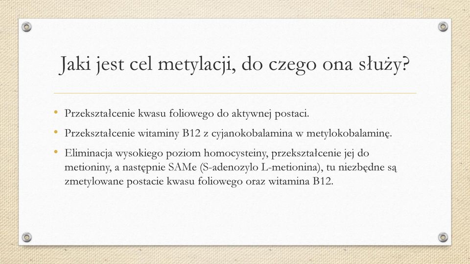Przekształcenie witaminy B12 z cyjanokobalamina w metylokobalaminę.
