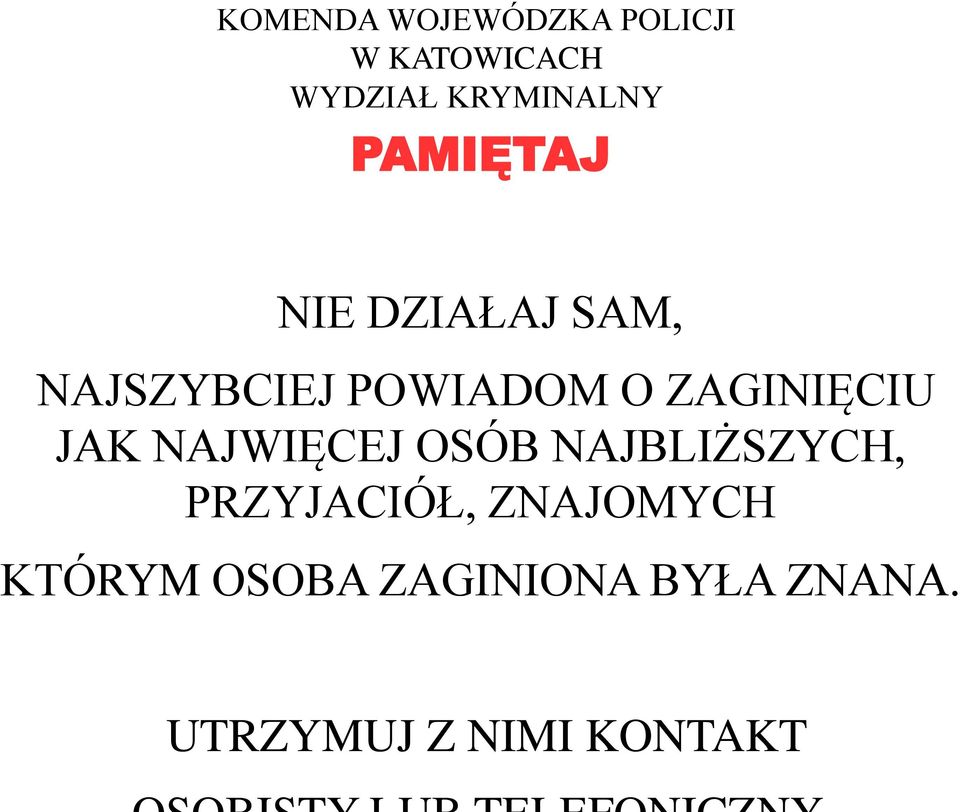 NAJBLIŻSZYCH, PRZYJACIÓŁ, ZNAJOMYCH KTÓRYM