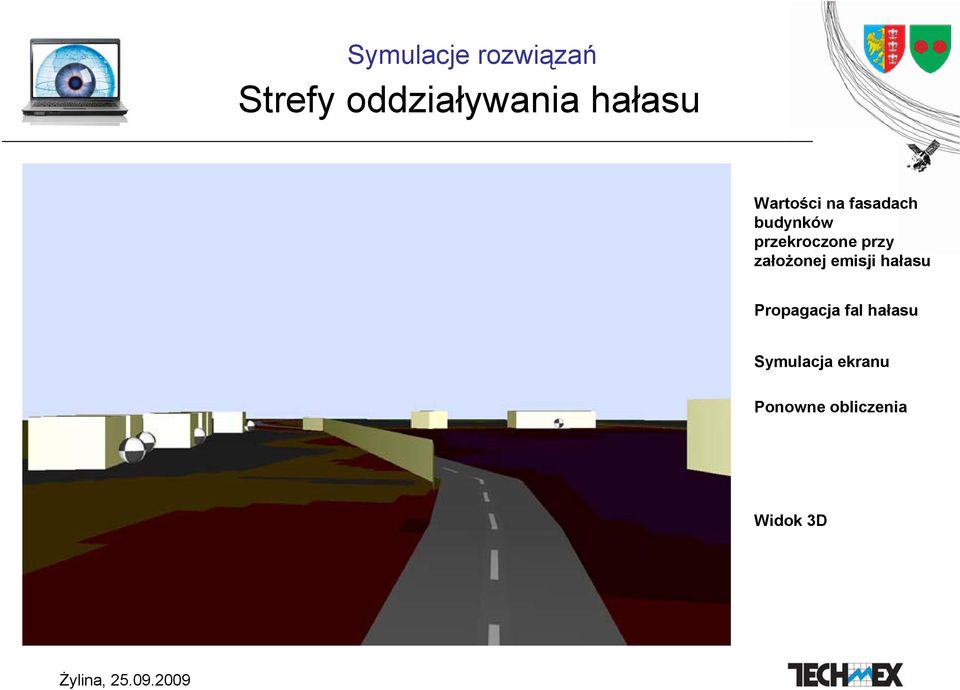 przekroczone przy założonej emisji hałasu