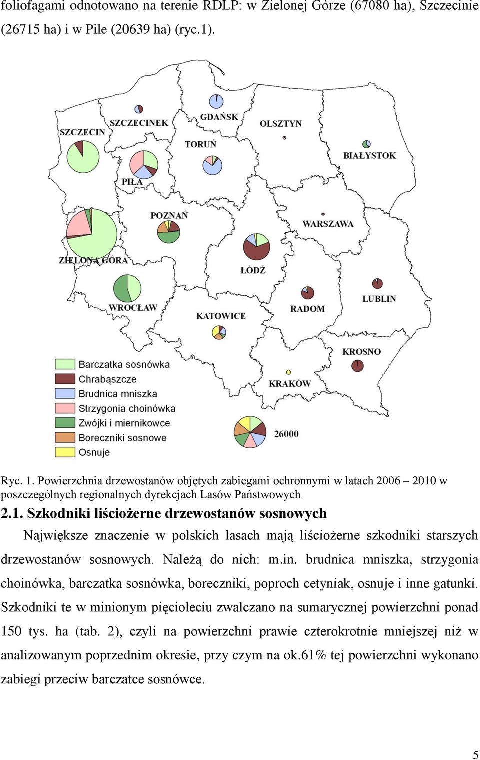 w poszczególnych regionalnych dyrekcjach Lasów Państwowych 2.1.