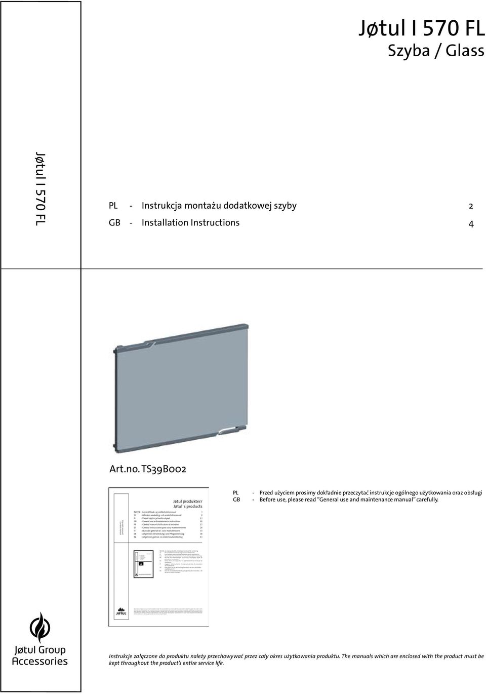 read General use and maintenance manual carefully.