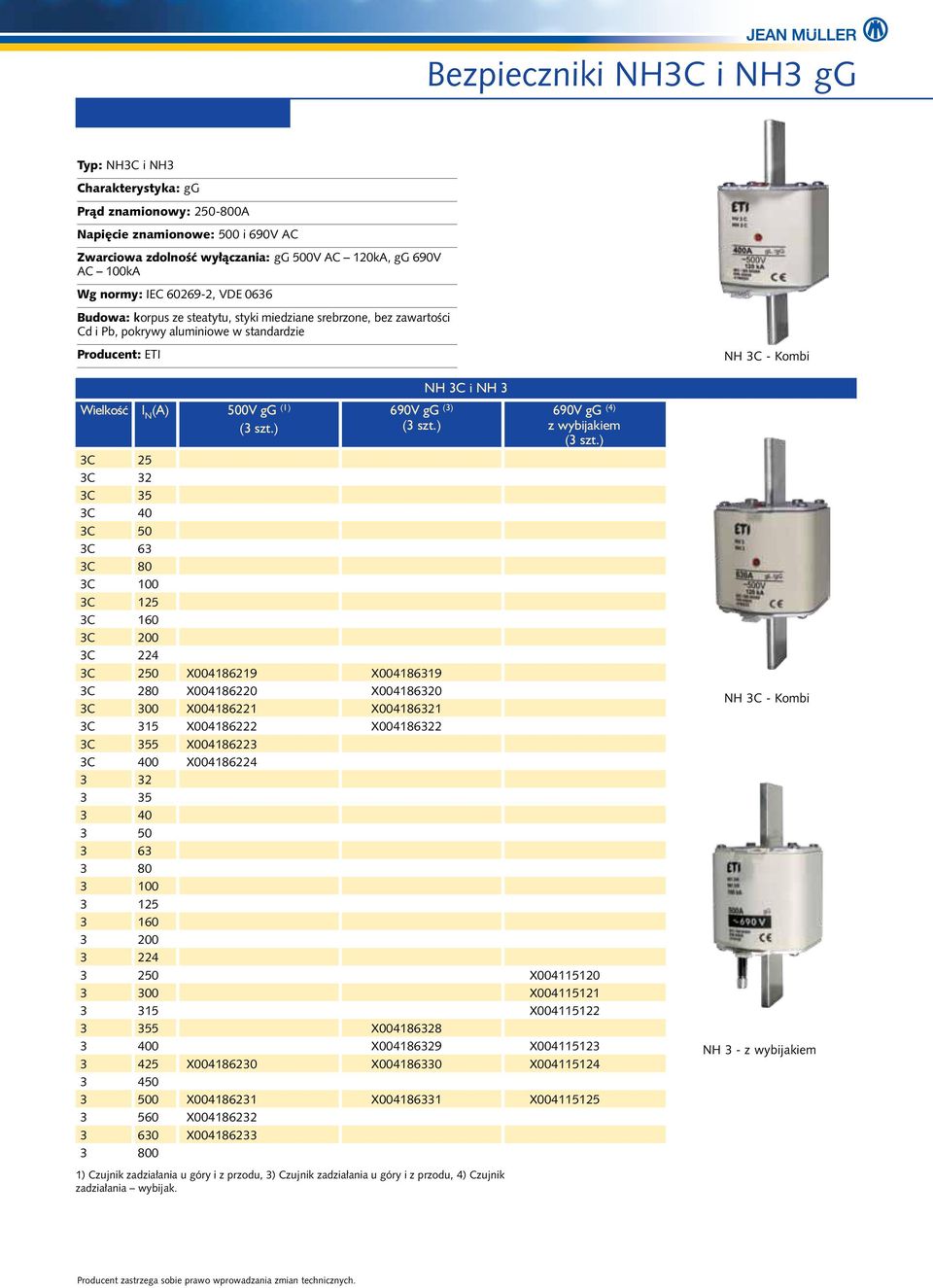 (1) (3 szt.) 90V gg (3) (3 szt.) 90V gg () z wybijakiem (3 szt.