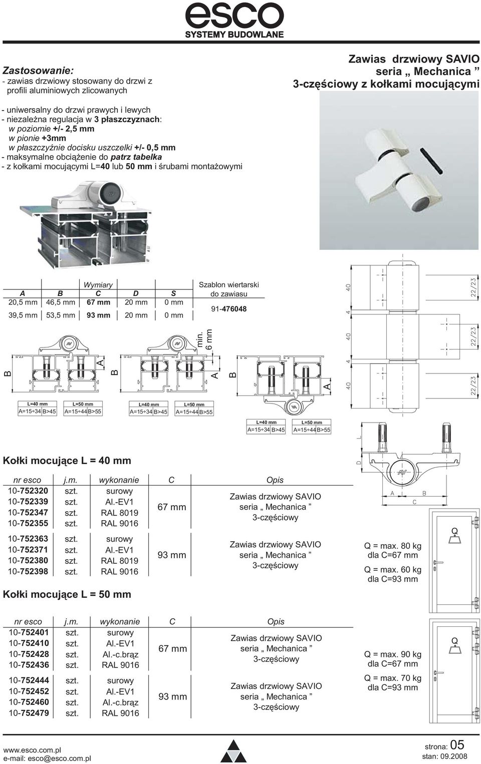 mm 67 mm 20 mm 0 mm 39,5 mm 53,5 mm 93 mm 20 mm 0 mm Szablon wiertarski do zawiasu 91-476048 min.