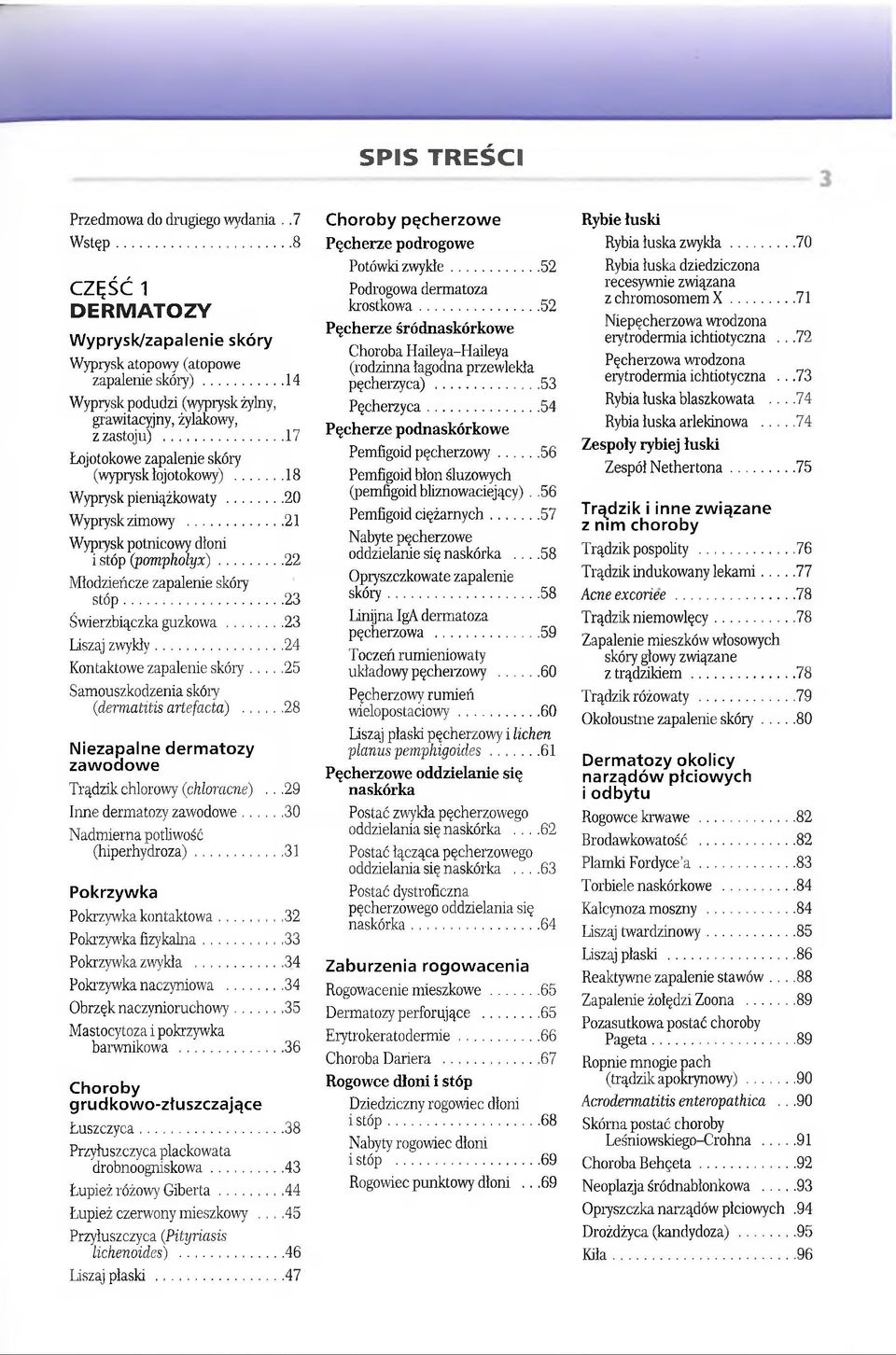 ..21 Wyprysk potnicowy dłoni i stóp (pompholyx)...22 Młodzieńcze zapalenie skóry stó p... 23 Świerzbiączka guzkow a...23 Liszaj zwykły... 24 Kontaktowe zapalenie skóiy.