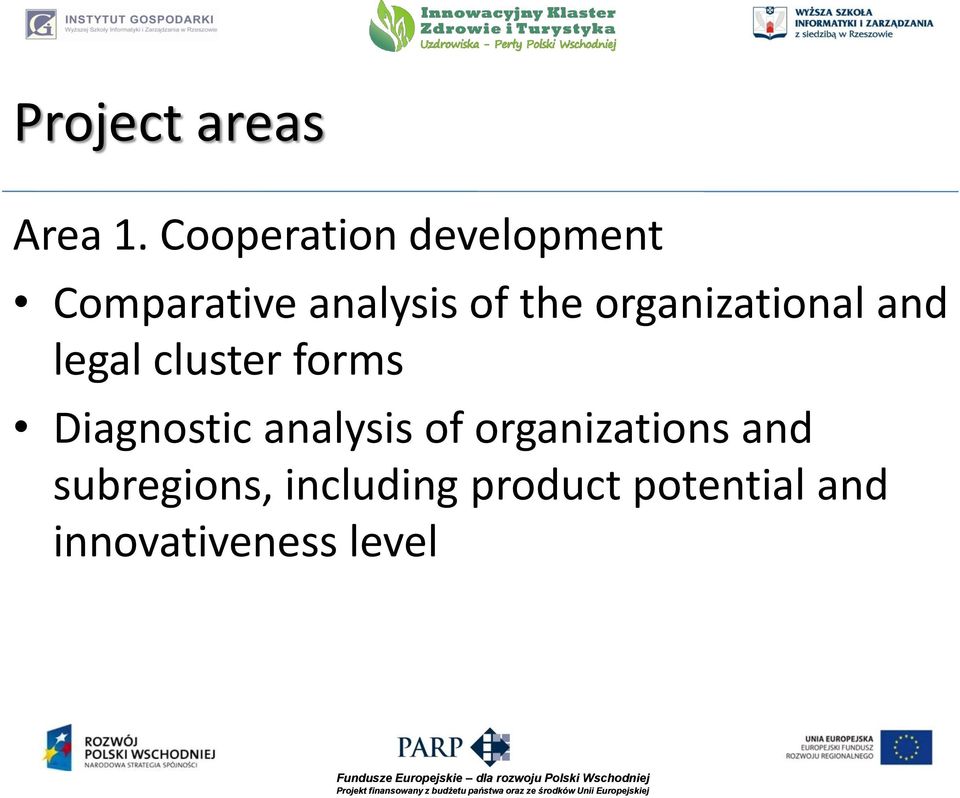 organizational and legal cluster forms Diagnostic