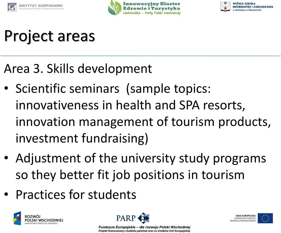 health and SPA resorts, innovation management of tourism products,