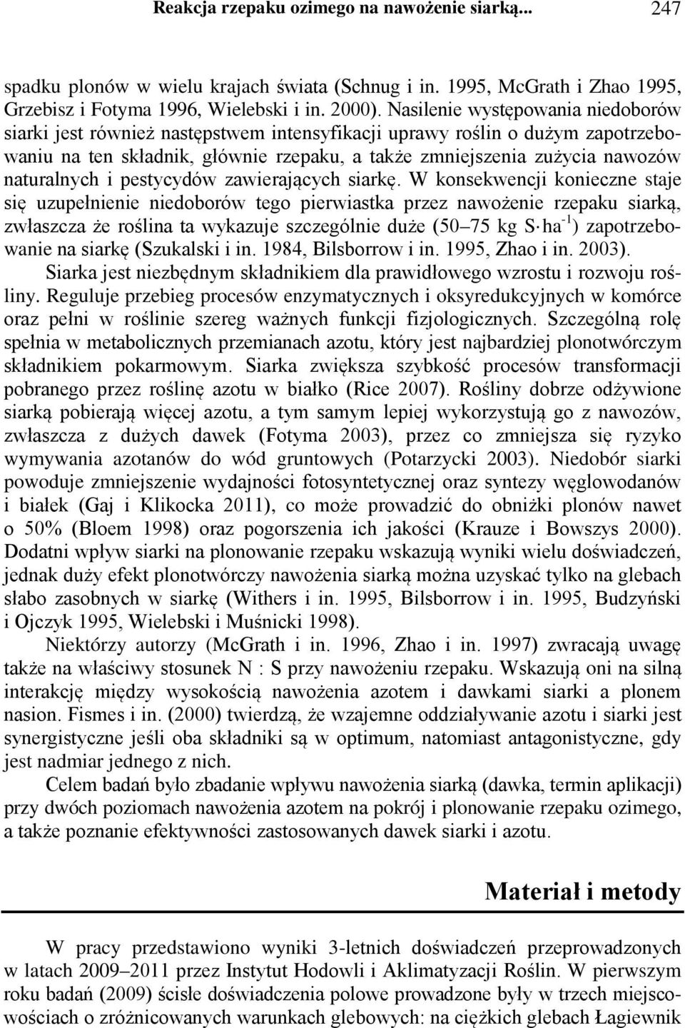 naturalnych i pestycydów zawierających siarkę.