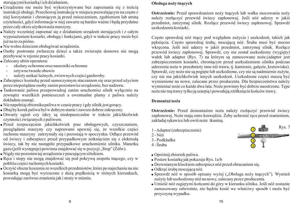 przydatne przez ca³y okres u ytkowania maszyny.