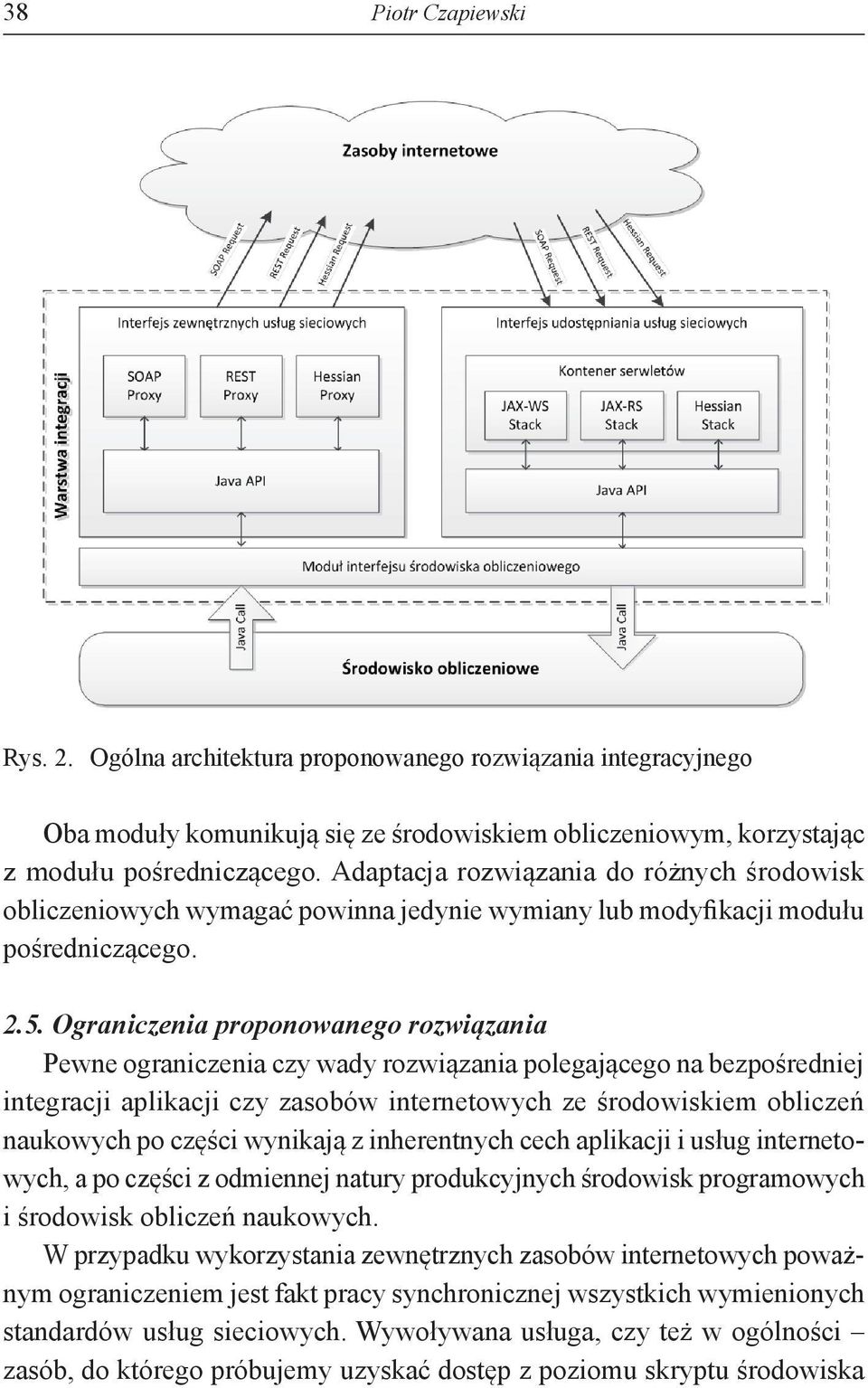 Ograniczenia proponowanego rozwiązania Pewne ograniczenia czy wady rozwiązania polegającego na bezpośredniej integracji aplikacji czy zasobów internetowych ze środowiskiem obliczeń naukowych po